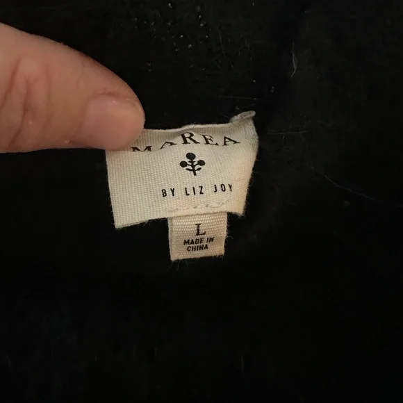 Marea Black Pointelle Sweater - Picture 3 of 8